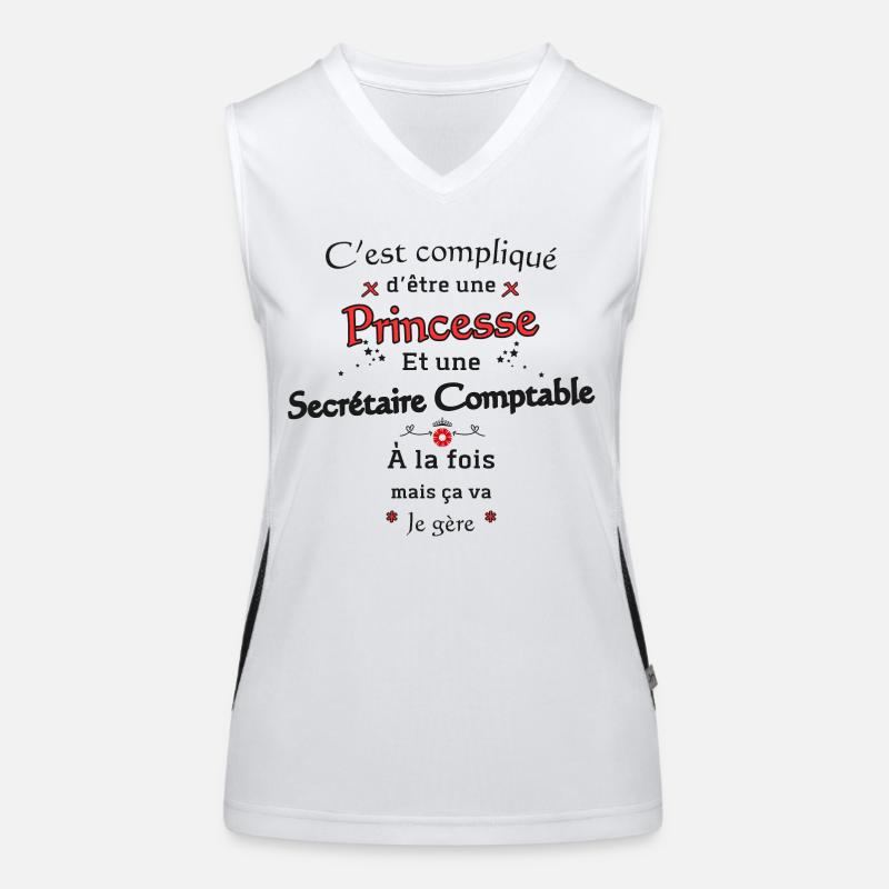Princesse Secrétaire Comptable Débardeur respirant contrasté Femme
