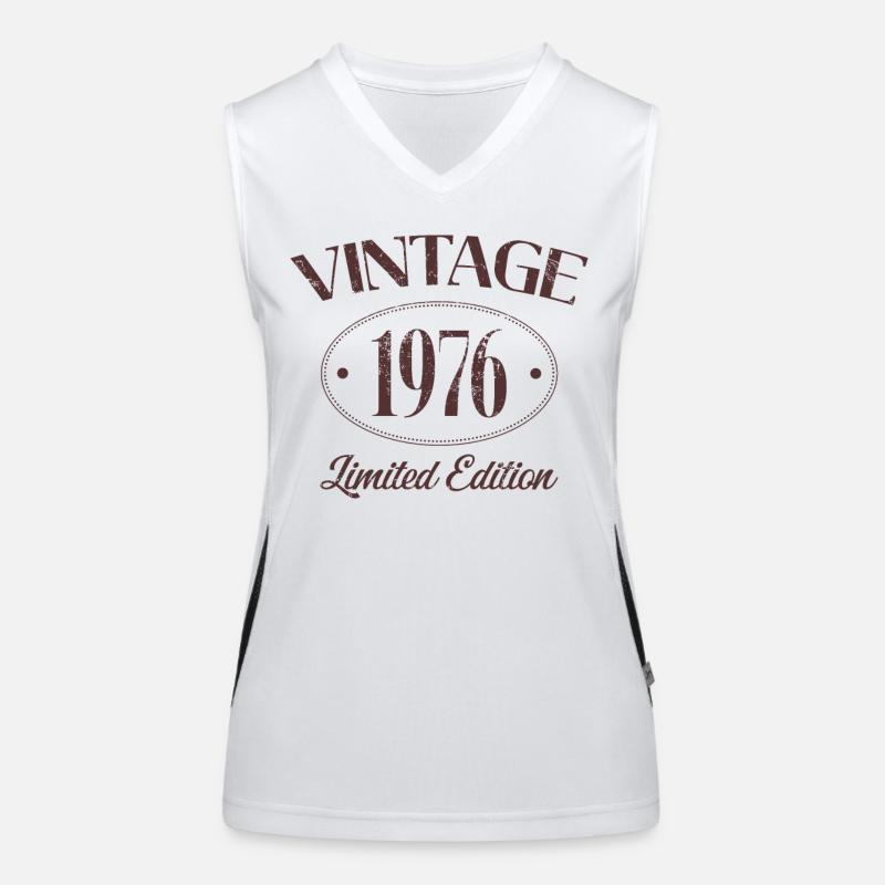 Millésime 1976 édition limitée anniversaire 1976 Débardeur respirant contrasté Femme