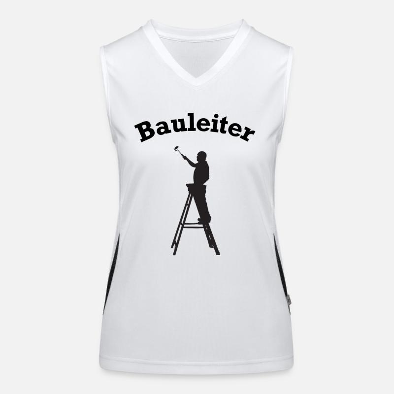 Funny Construction Manager Head Construction Site Design Women's Functional Contrast Tank Top