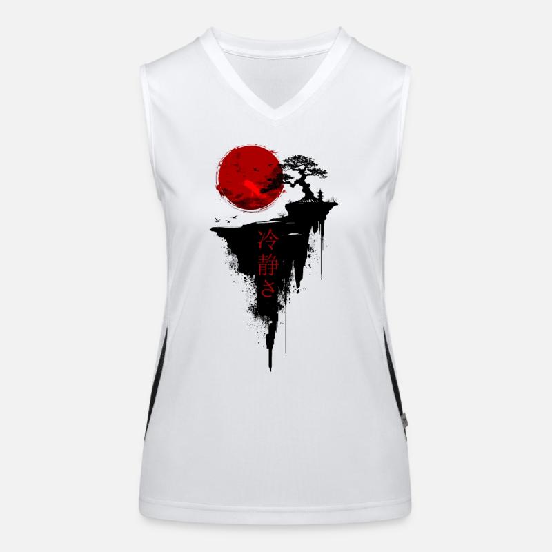 Bonsai Baum Japan Landschaft Calmness Aesthetic Funktionelles Kontrast-Tank Top für Frauen