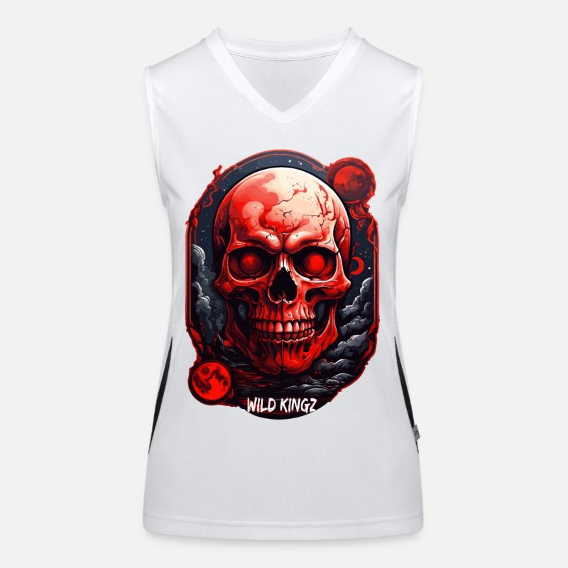 Totenkopf Funktionelles Kontrast-Tank Top für Frauen