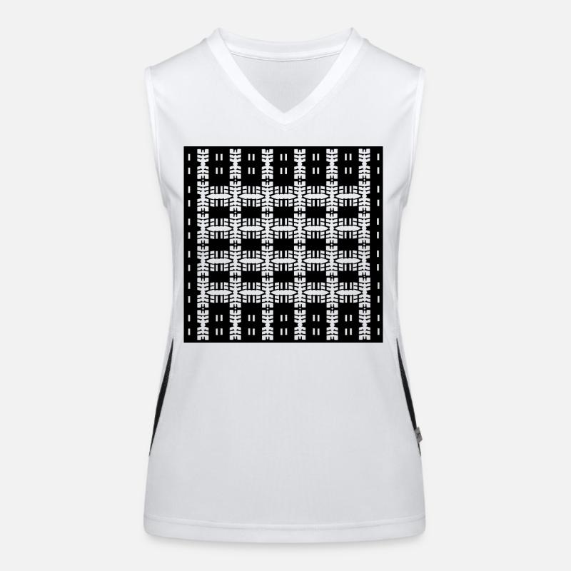 Design Unique Shape - Women's Functional Contrast Tank Top - white/black