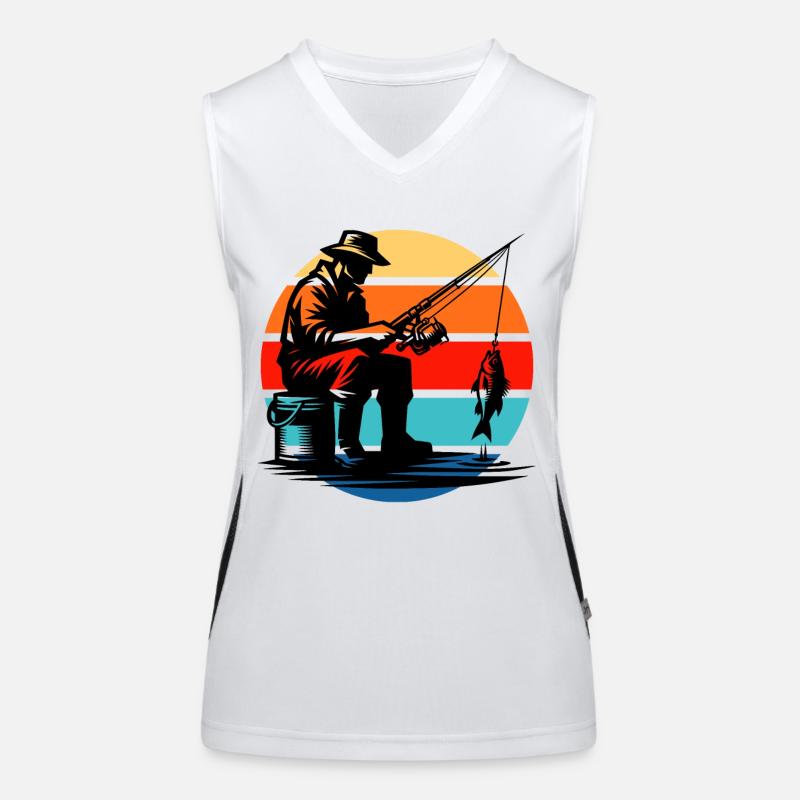 Angler Funktionelles Kontrast-Tank Top für Frauen