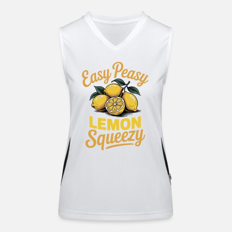 Easy Peasy Lemon Squeezy – Fresh Summer Theme Women's Functional Contrast Tank Top