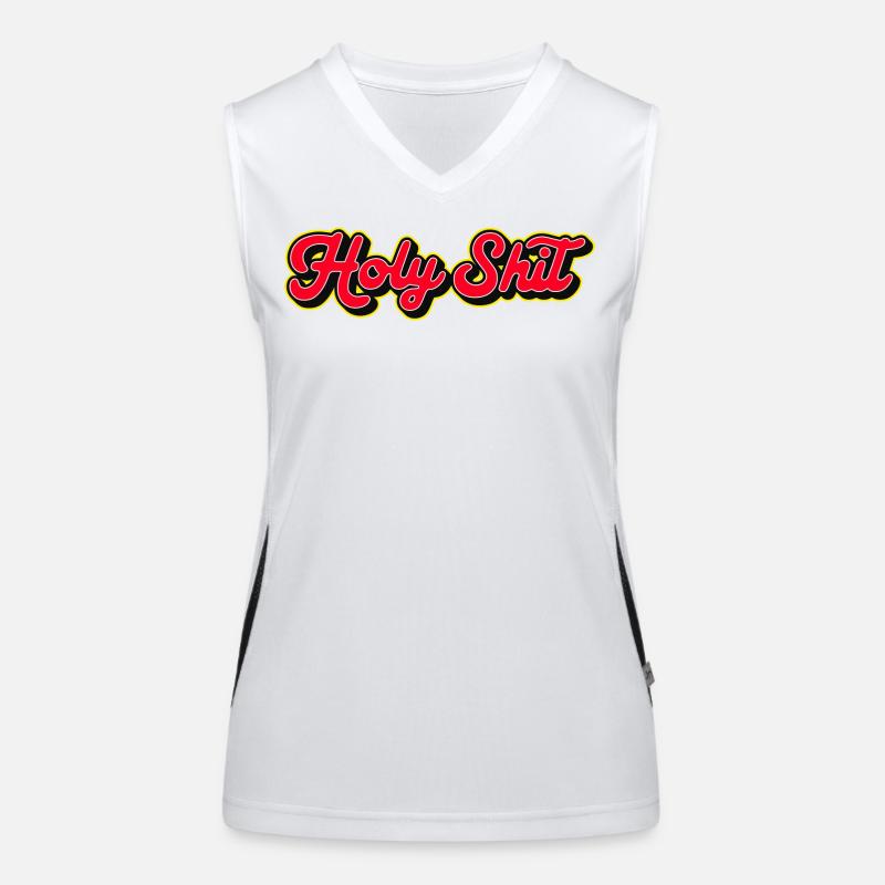 Heilige Scheiße, 3D Red Script Funktionelles Kontrast-Tank Top für Frauen