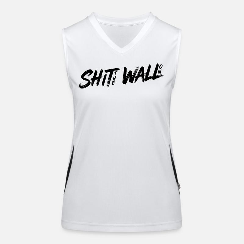 Shit the wall on Funktionelles Kontrast-Tank Top für Frauen