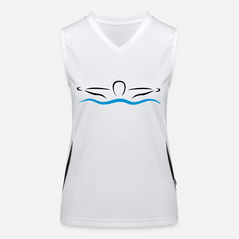 schwimmen Funktionelles Kontrast-Tank Top für Frauen