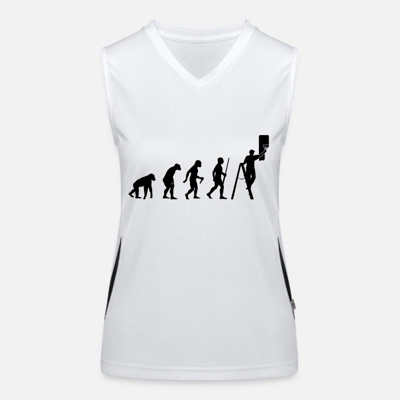 Maler Evolution Funktionelles Kontrast-Tank Top für Frauen