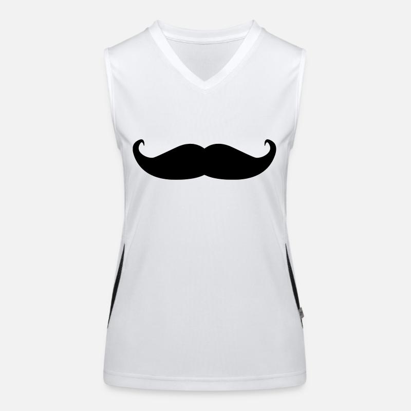 Moustache Débardeur respirant contrasté Femme
