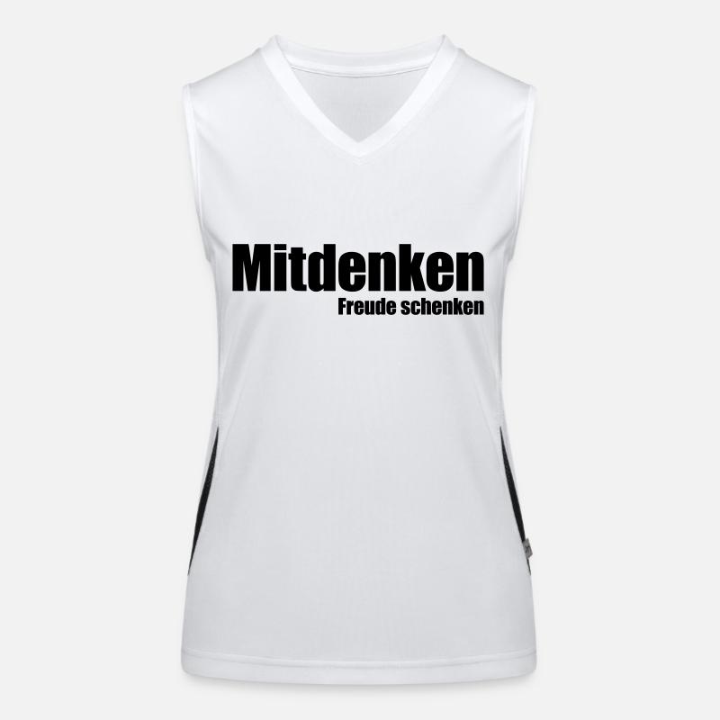 Mitdenken Freude schenken Funktionelles Kontrast-Tank Top für Frauen