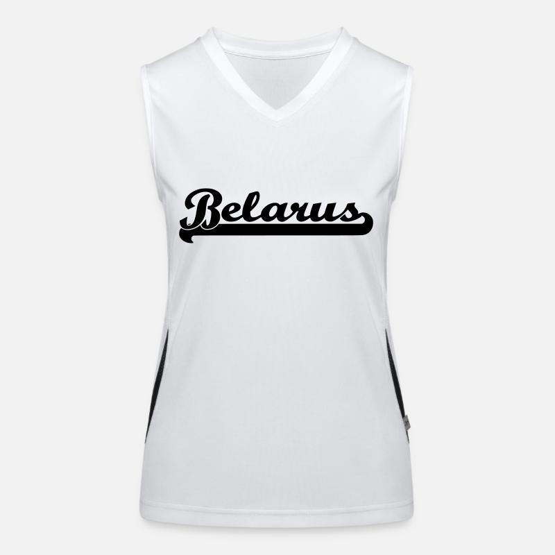 belarus writing Women's Functional Contrast Tank Top