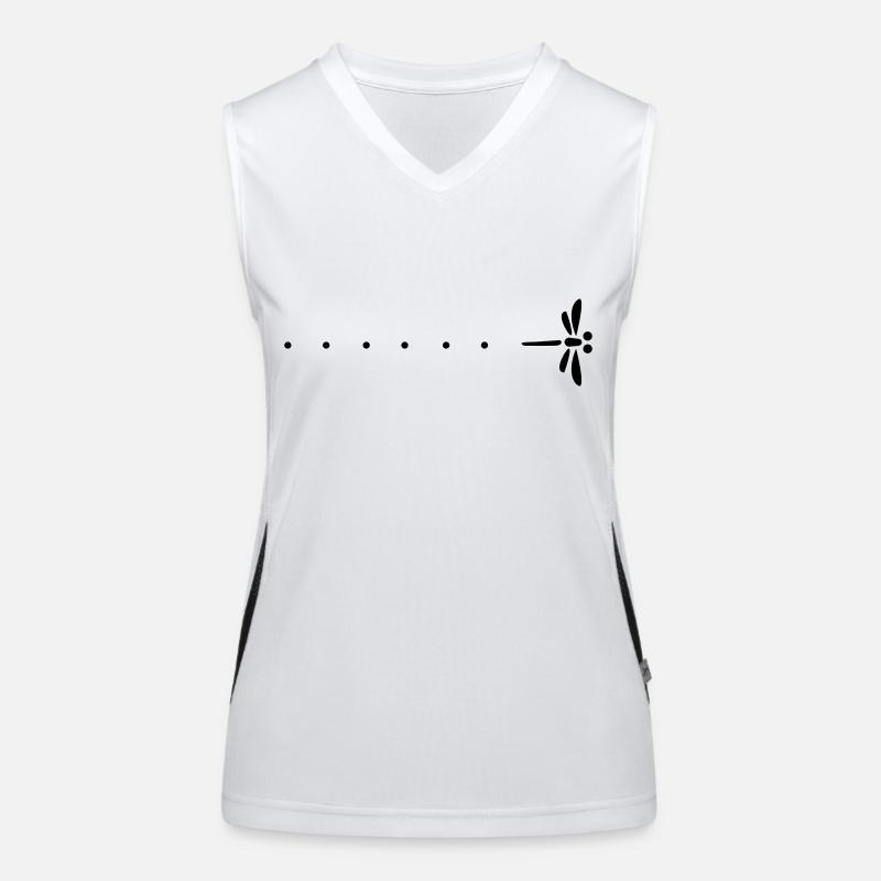 Passage de libllule et étonnement Débardeur respirant contrasté Femme