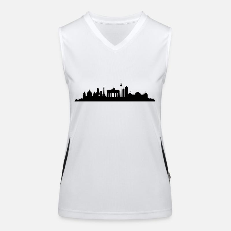 Berlin Skyline Central Débardeur respirant contrasté Femme