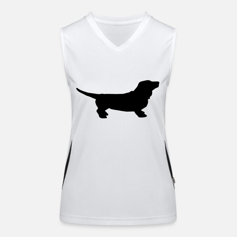 sausage dog Women's Functional Contrast Tank Top