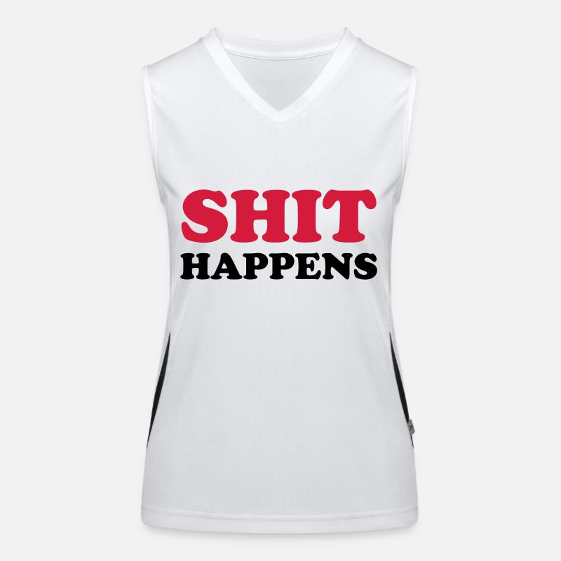 SHIT HAPPENS Funktionelles Kontrast-Tank Top für Frauen