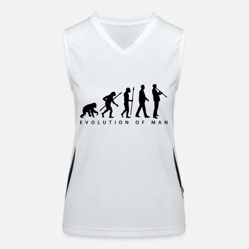 evolution_klarinette_spieler_082013_b_1c - Women's Functional Contrast Tank Top - white/black