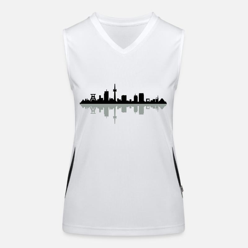 Skyline Essen Funktionelles Kontrast-Tank Top für Frauen
