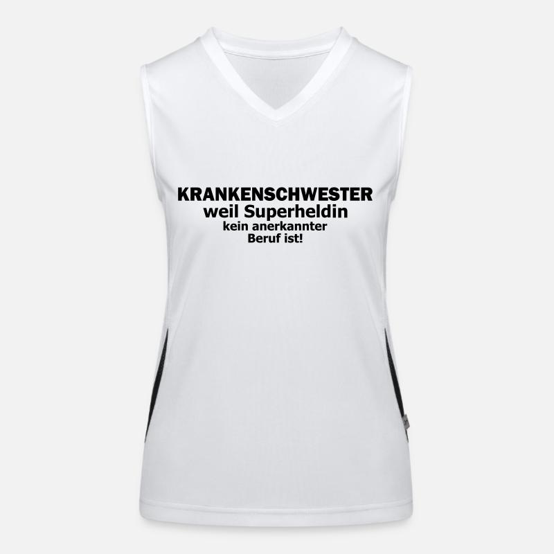krankenschwester Funktionelles Kontrast-Tank Top für Frauen