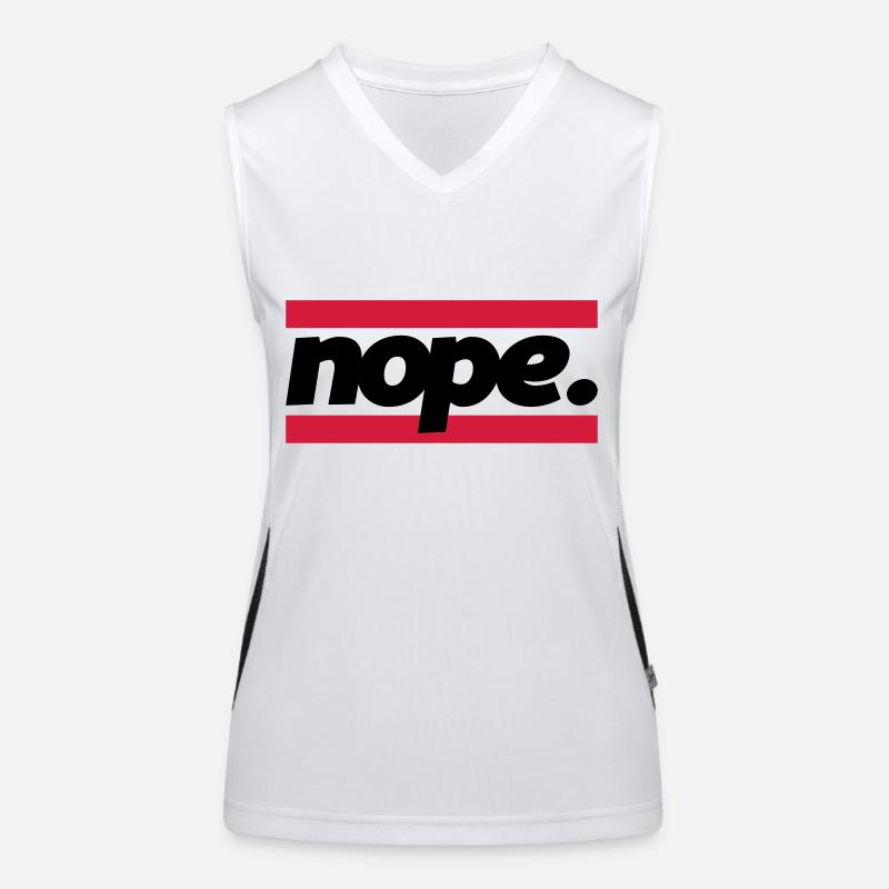 nope graphic Funktionelles Kontrast-Tank Top für Frauen