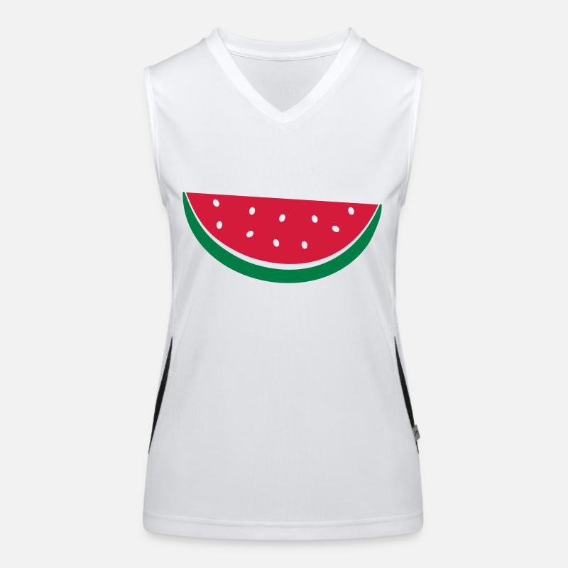 Melonen Scheibe Design Funktionelles Kontrast-Tank Top für Frauen