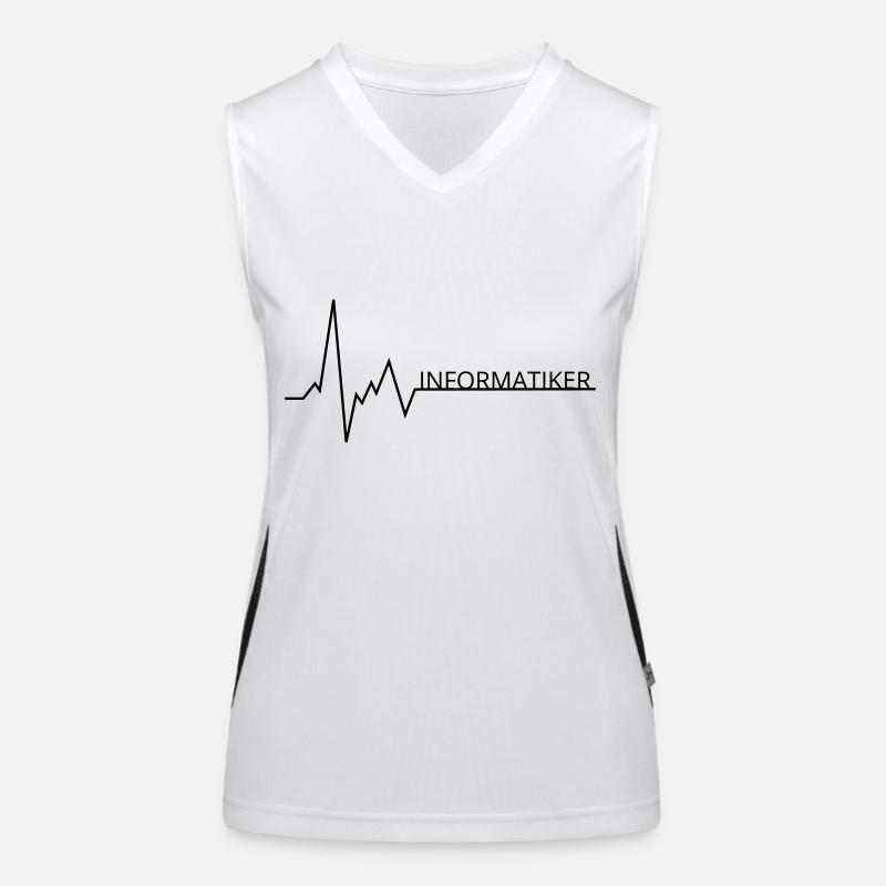 herzschlag informatiker Funktionelles Kontrast-Tank Top für Frauen
