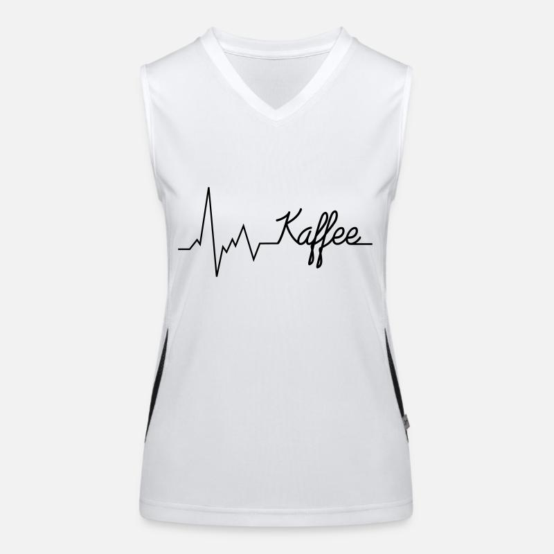 heartbeat coffee Women's Functional Contrast Tank Top