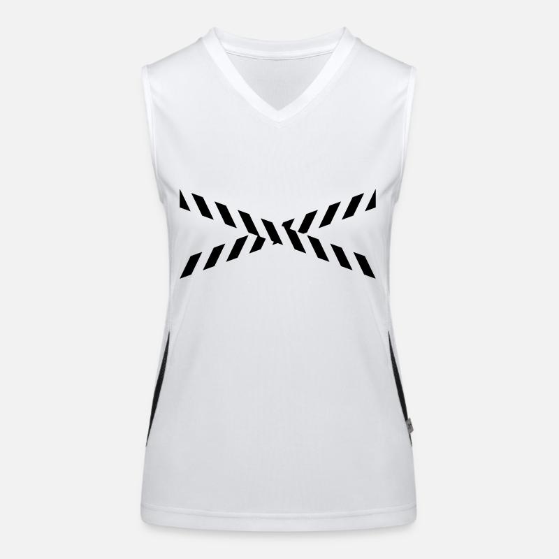 Absperrband Muster Design Funktionelles Kontrast-Tank Top für Frauen