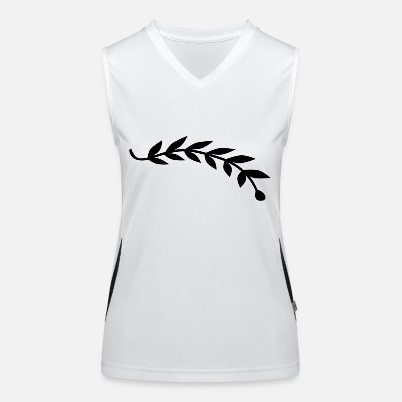Lorbeerblatt Pflanze Ast Funktionelles Kontrast-Tank Top für Frauen