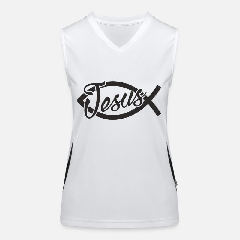 Jésus le Bon Pasteur Débardeur respirant contrasté Femme