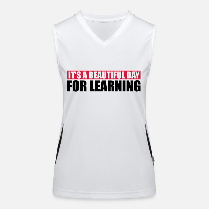 beautiful day for learning Funktionelles Kontrast-Tank Top für Frauen