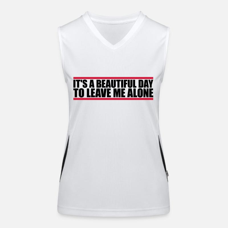 leave me alone day Funktionelles Kontrast-Tank Top für Frauen