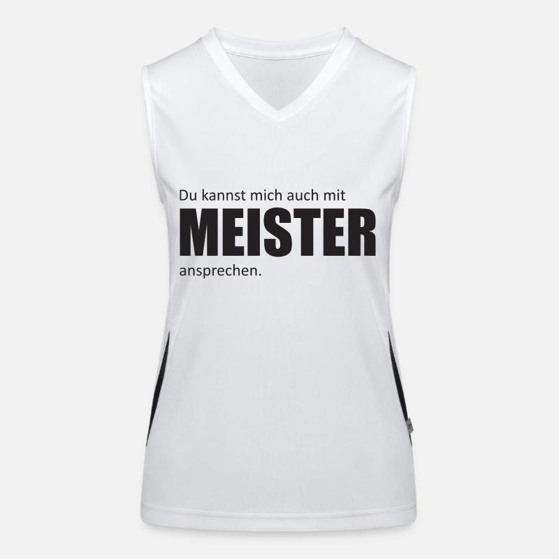 Mit Meister ansprechen Funktionelles Kontrast-Tank Top für Frauen