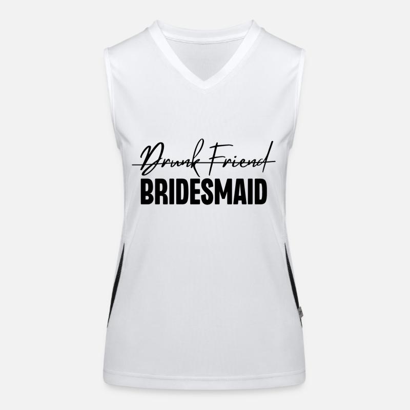 Drunk Friend Bridesmaid Women's Functional Contrast Tank Top