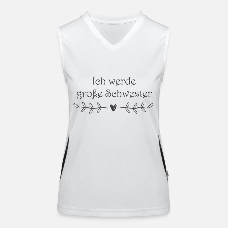 Ich werde große Schwester Funktionelles Kontrast-Tank Top für Frauen