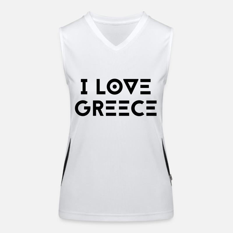 I LOVE GREECE Women's Functional Contrast Tank Top