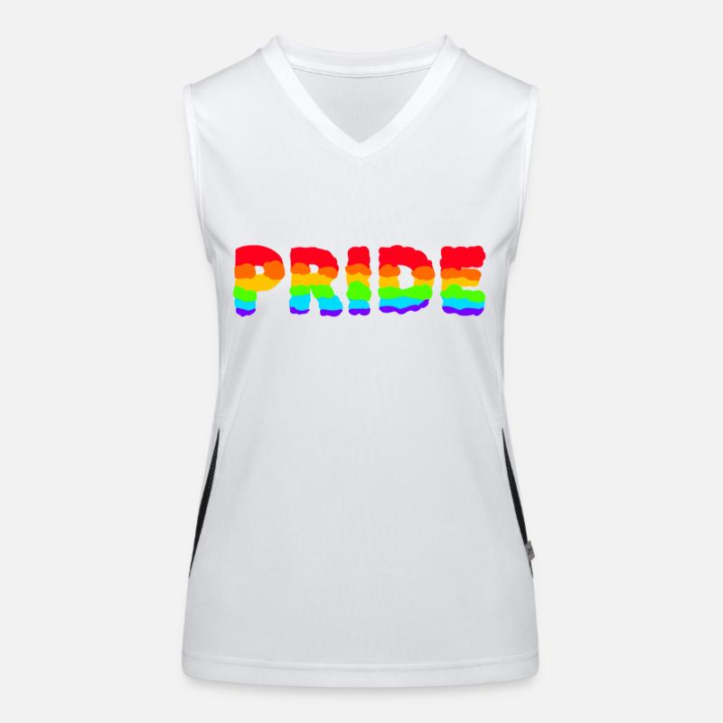 PRIDE LGBTQ+ SLOGAN Funktionelles Kontrast-Tank Top für Frauen