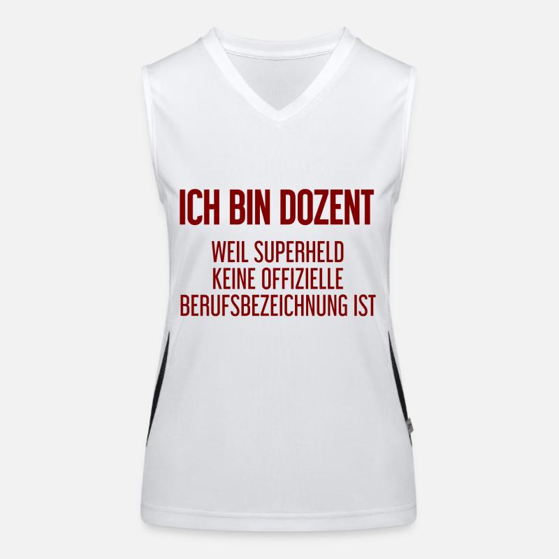 Dozent - Mein offizieller Superhelden-Beruf! Funktionelles Kontrast-Tank Top für Frauen
