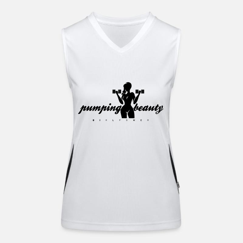 Pumping Beauty Solid Color Women's Functional Contrast Tank Top