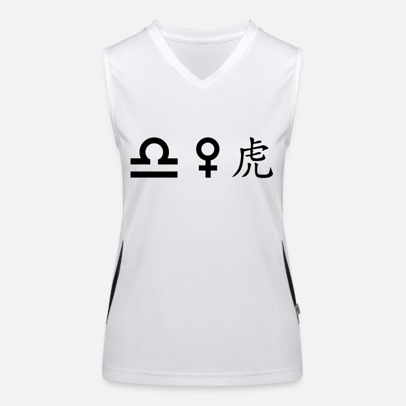 waage venus tiger Funktionelles Kontrast-Tank Top für Frauen