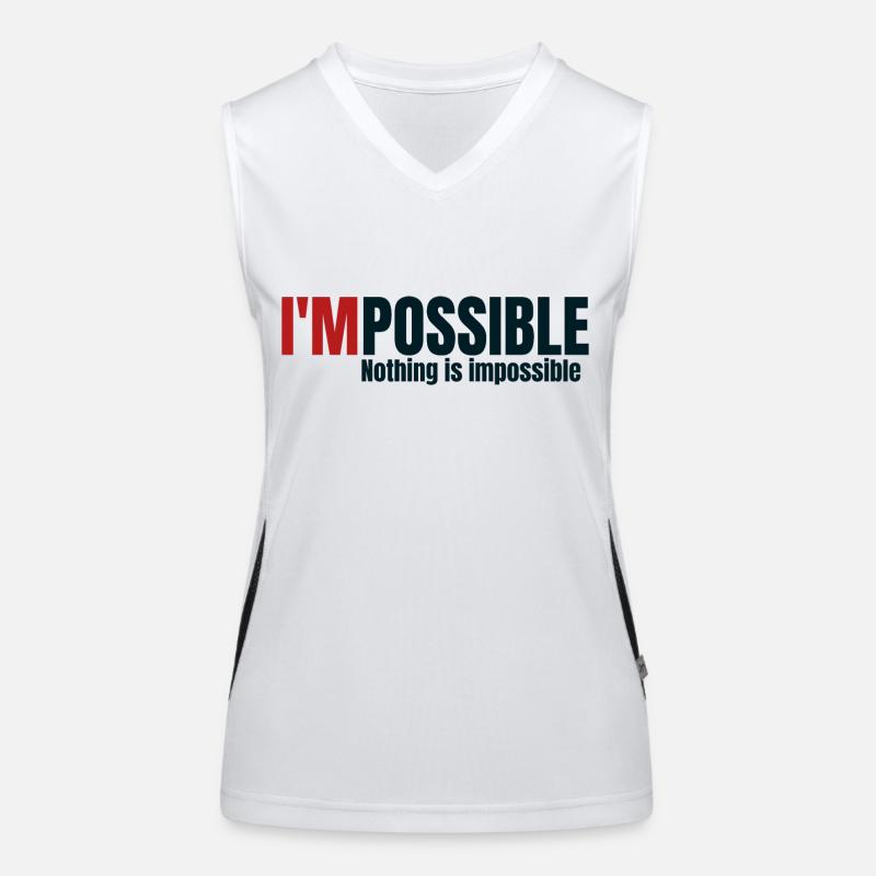 I'MPOSSIBLE - Nothing is impossible Funktionelles Kontrast-Tank Top für Frauen