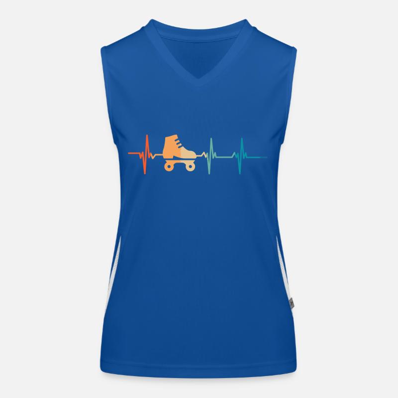 Roller-Herzschlag Funktionelles Kontrast-Tank Top für Frauen