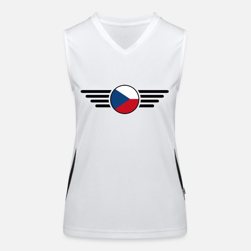 T-shirt design de style République tchèque Débardeur respirant contrasté Femme