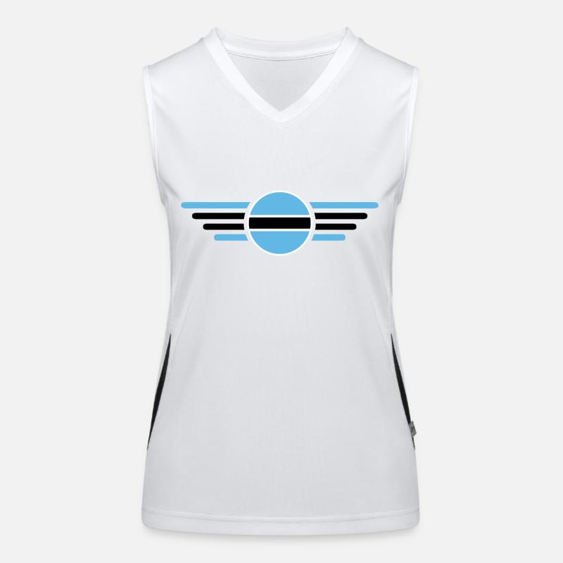 J’aime le Botswana, T-shirt design de style élégance Débardeur respirant contrasté Femme