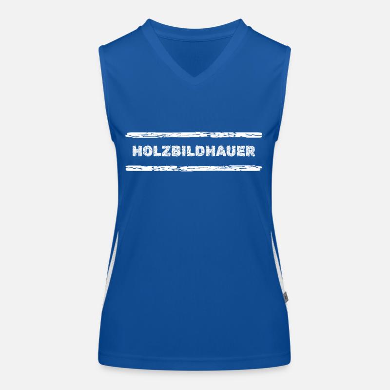 Holzbildhauer Funktionelles Kontrast-Tank Top für Frauen