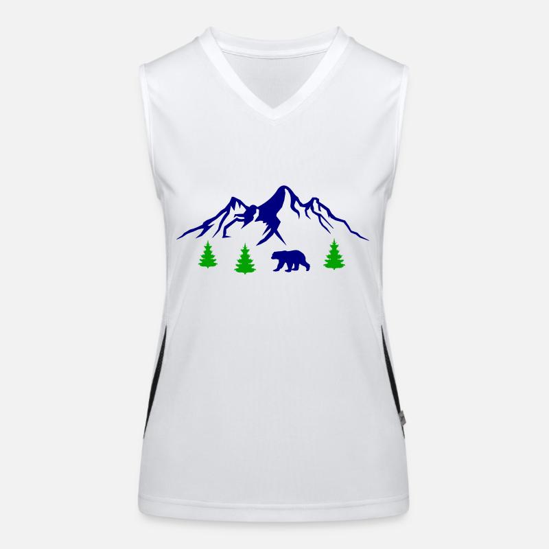 berge bär Funktionelles Kontrast-Tank Top für Frauen