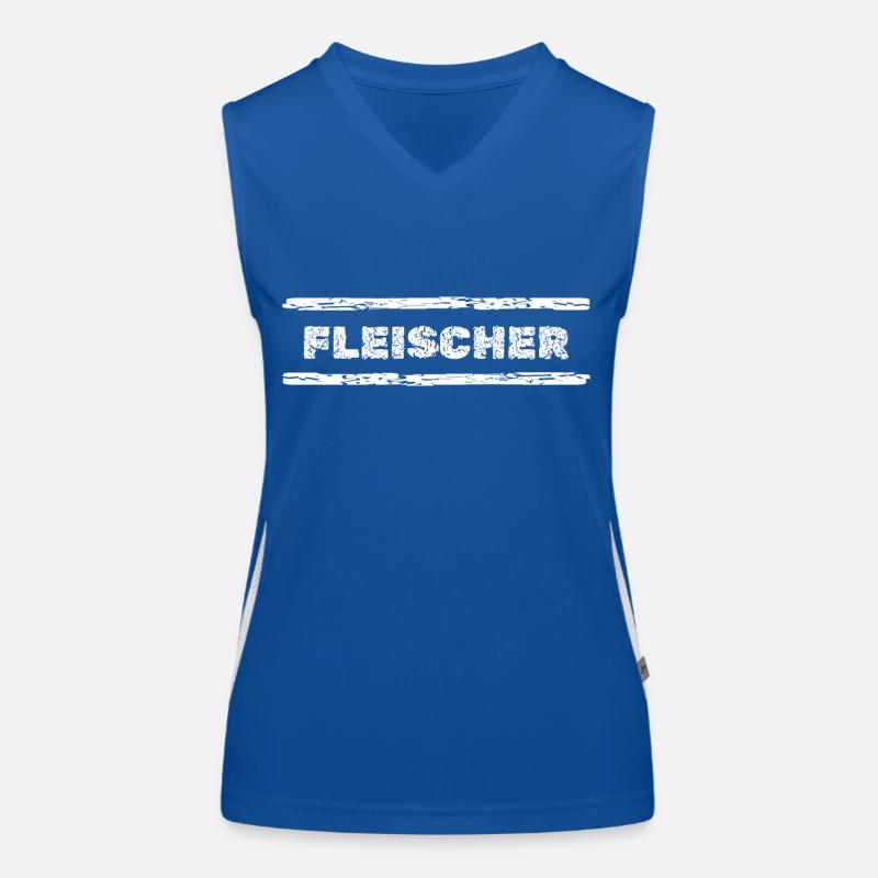 Fleischer als Beruf Funktionelles Kontrast-Tank Top für Frauen