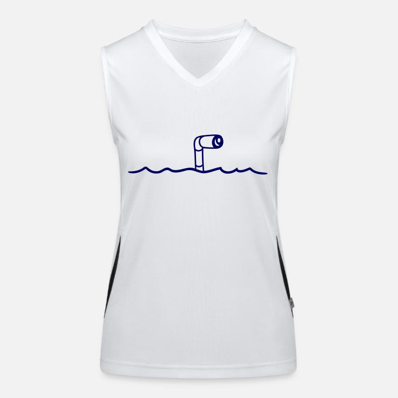 sous-marin eau surface périscope observation plongées Débardeur respirant contrasté Femme