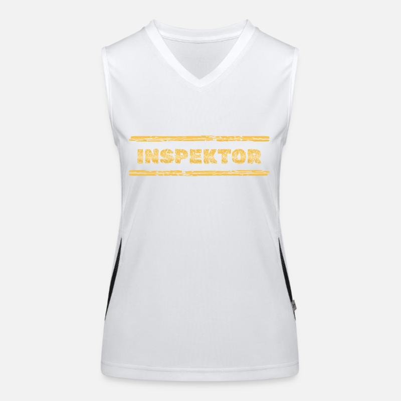 Inspektor als Beruf Funktionelles Kontrast-Tank Top für Frauen