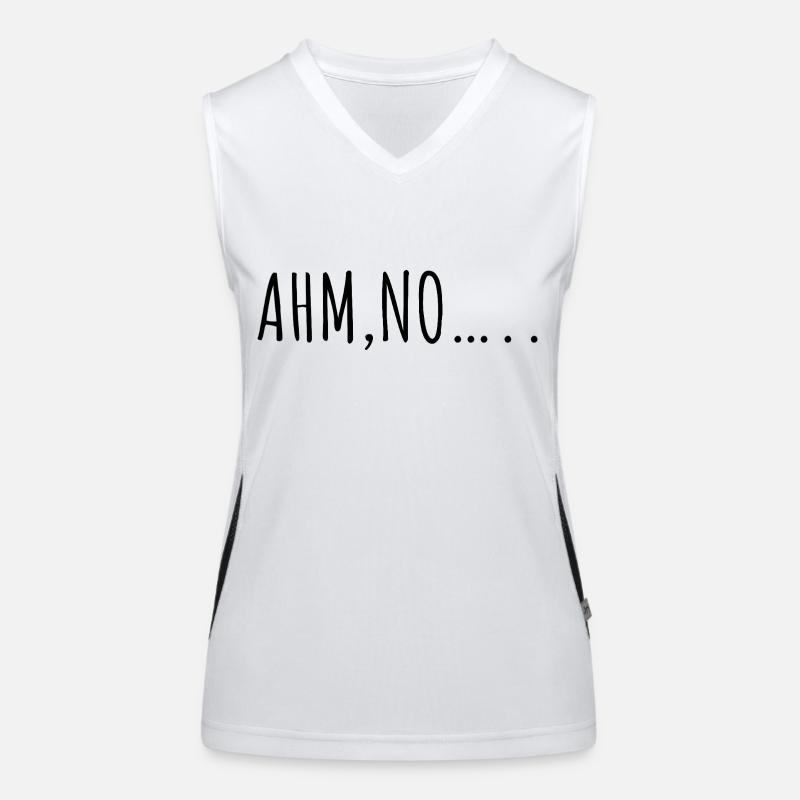 Ahm, kein Humor Funktionelles Kontrast-Tank Top für Frauen