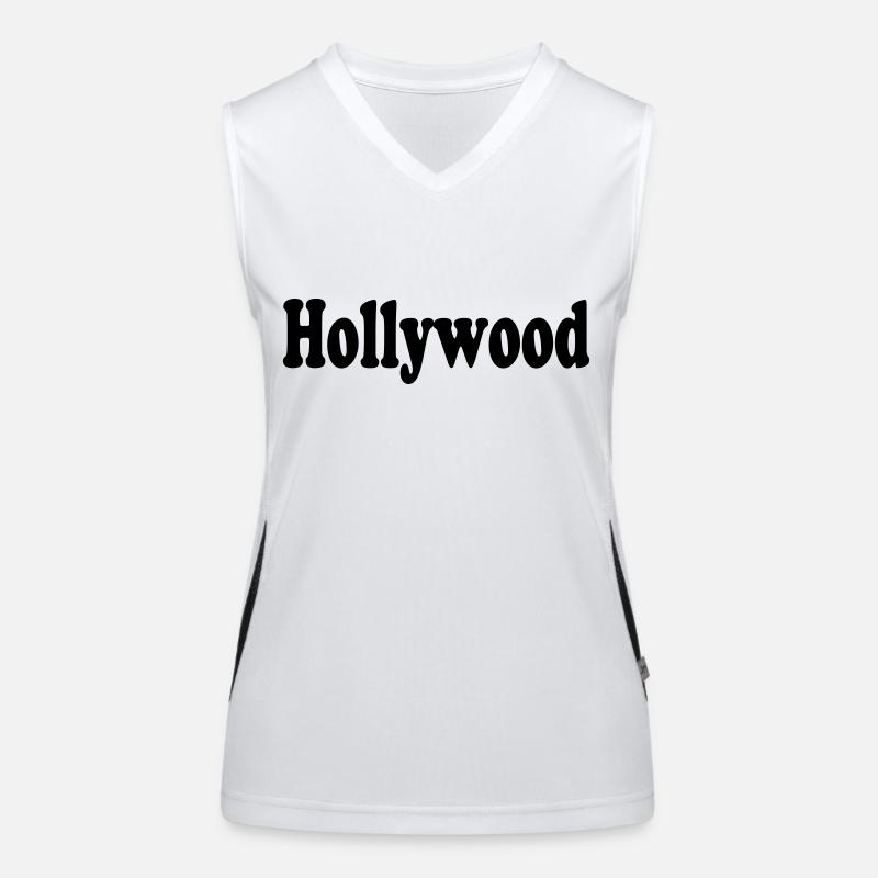 hollywood - Women's Functional Contrast Tank Top - white/black